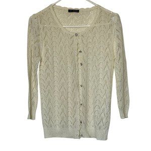 Jill Marie Crochet Button Up Cardigan SZ M